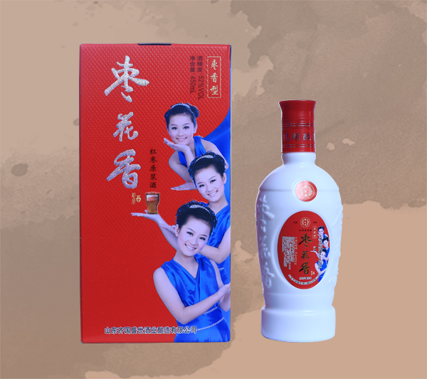 9、枣花香喜洋洋红色经典52度450ml原浆酒--1